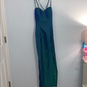 Mermaid green/blue gown
